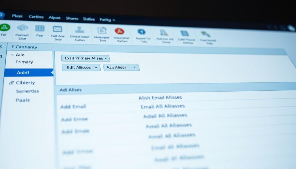 aliases de e-mail Plesk