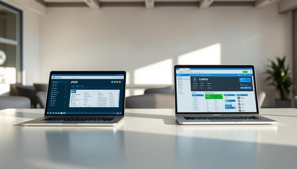 cPanel e Plesk comparação de painéis
